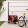 Pet Bike Trailer Red and Black Oxford fabric, iron, PVC Small