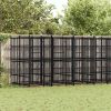 Dog Kennel Black Powder-coated steel 12.9 sq ft Locks