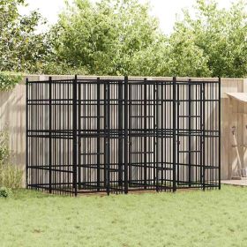 Dog Kennel Black Powder-coated steel Large Durable Dog Kennel
