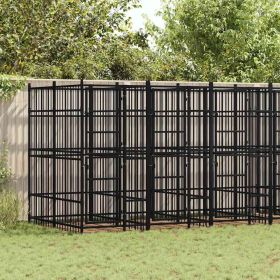 Dog Kennel Black Powder-coated steel Extra Large Durable