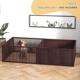 Whelping Box for Dogs Built for Mother's Comfort, Dog Whelping Pen with Removable Doors, Puppy Playpen for Indoors