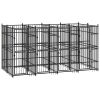 Dog Kennel Black Powder-coated steel Large Durable Dog Kennel
