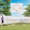20' x 7.5' x 5' Dog Kennel Outdoor for Large Dogs with Waterproof Roof, Silver