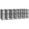 Dog Kennel Black Powder-coated steel Extra Large Durable
