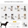 Pet Stroller Foldable Dog Cat Travel Carriage with Adjustable Handlebar PVC Wheel Brake Storage Bag Mesh Window Safety Leash Aluminum Grey