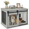 Dog Crate Furniture Heavy Duty Dog Kennel with Sliding Barn Door