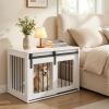 Dog Crate Furniture Heavy Duty Dog Kennel with Sliding Barn Door