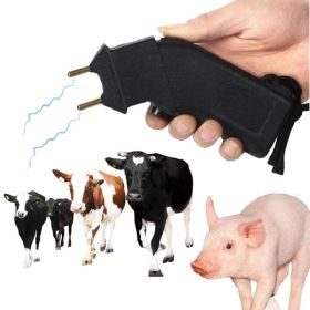 Handheld Electric Cattle Repeller High Power Safe Animal Cow Pig Repeller,Temu Prohibits Sales (Option: Black)