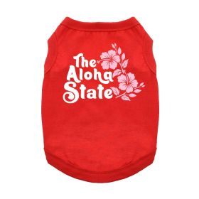 The Aloha State Dog Shirt (Color: Red, size: 2X-Large)