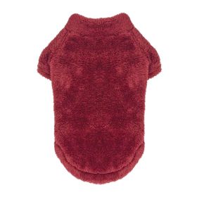 Soft Plush Pullover (Color: Burgundy, size: 3X-Large)