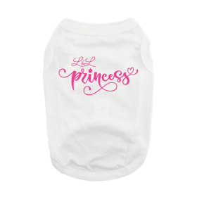 Lil Princess Dog Shirt (Color: White, size: medium)