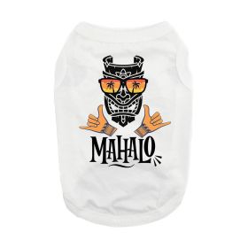 Mahalo Dog Shirt (Color: White, size: medium)