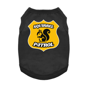 Squirrel Patrol Dog Shirt (Color: Jet Black, size: medium)